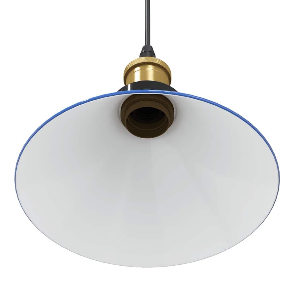 vidaXL Pendant Lamp Height Adjustable E27 Gloss Dark Blue Ø 22cm Metal