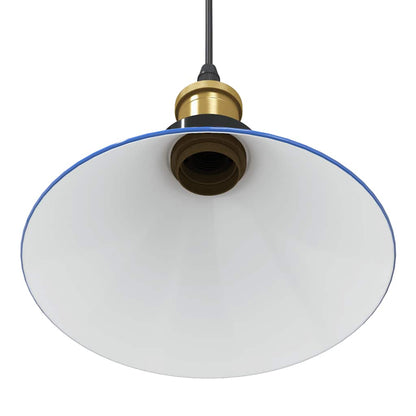 vidaXL Pendant Lamp Height Adjustable E27 Gloss Dark Blue Ø 22cm Metal