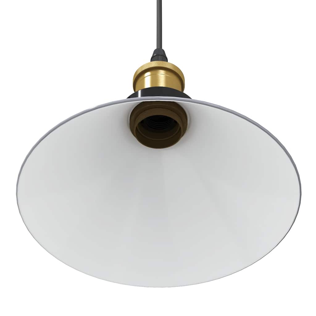 vidaXL Pendant Lamp Height Adjustable E27 Gloss Grey Ø 22 cm Metal