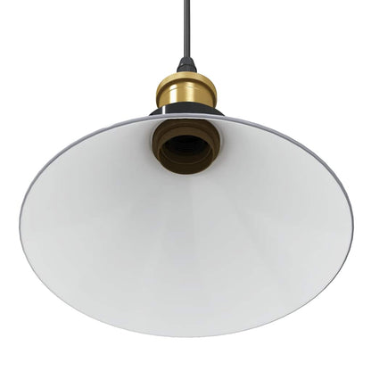 vidaXL Pendant Lamp Height Adjustable E27 Gloss Grey Ø 22 cm Metal