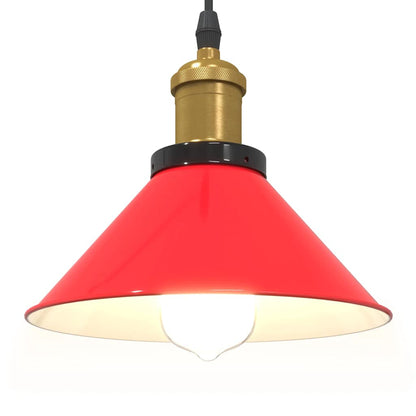 vidaXL Pendant Lamp Height Adjustable E27 Gloss Red Ø 22 cm Metal