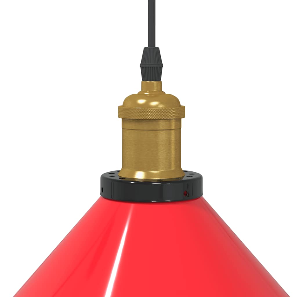 vidaXL Pendant Lamp Height Adjustable E27 Gloss Red Ø 22 cm Metal