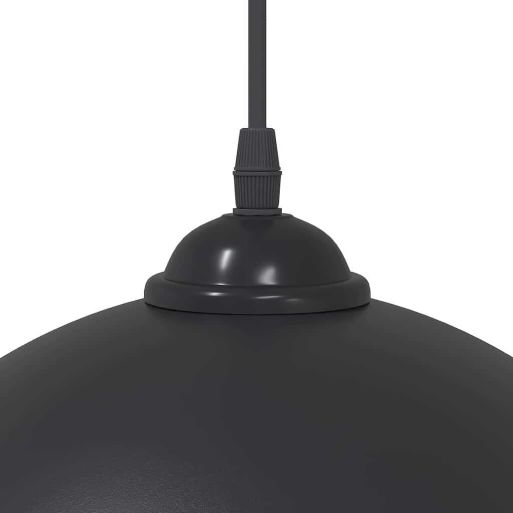 vidaXL Pendant Lamps 2 pcs Height Adjustable E27 Black Ø 30 cm Metal