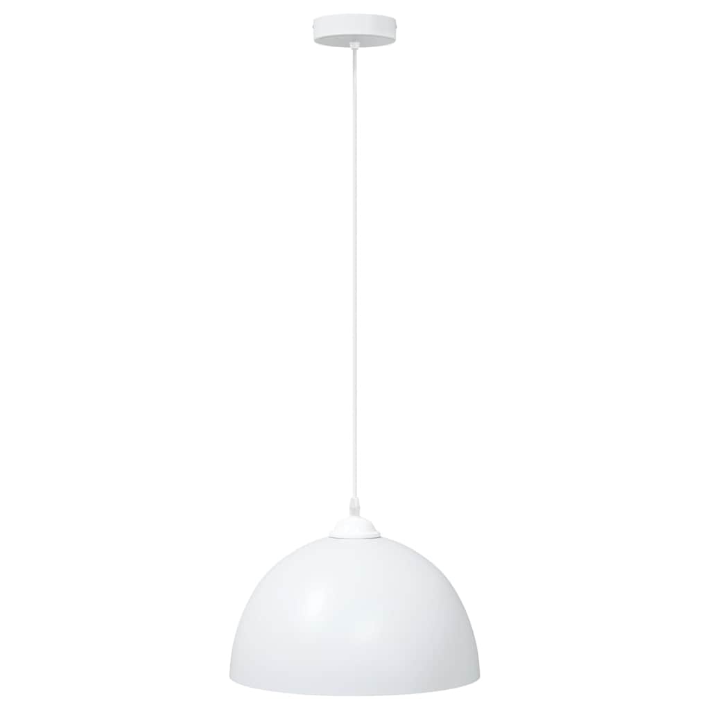 vidaXL Pendant Lamps 2 pcs Height Adjustable E27 White Ø 30 cm Metal