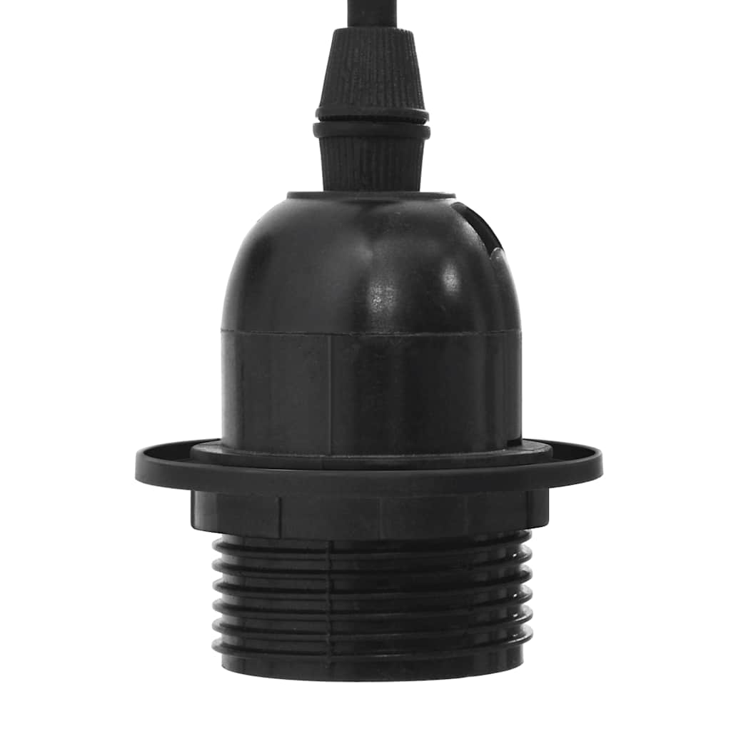 vidaXL Pendant Lamp with 3 Lamp Holders E27 Black Metal