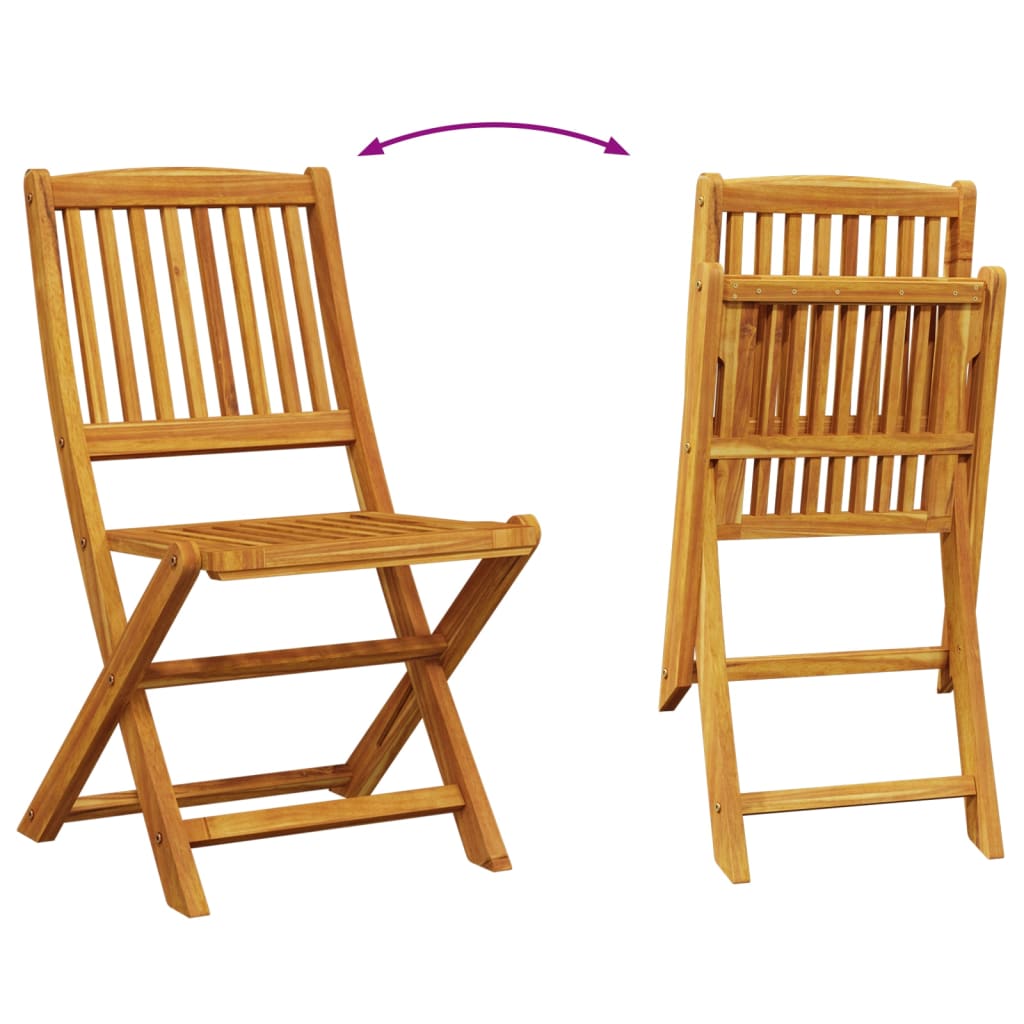 vidaXL 7 Piece Garden Dining Set 180x90x75 cm Solid Wood Acacia