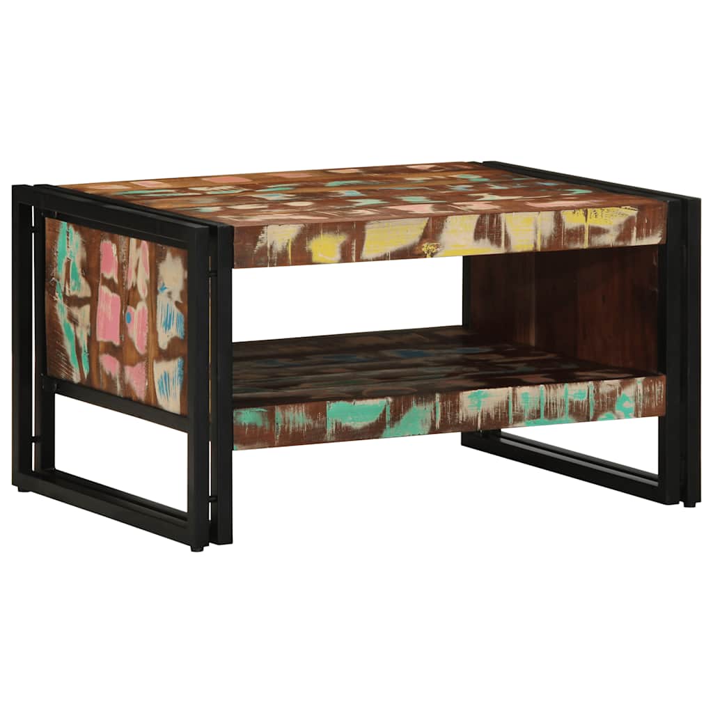 vidaXL Coffee Table Multicolour 70x50x38 cm Solid Wood Reclaimed