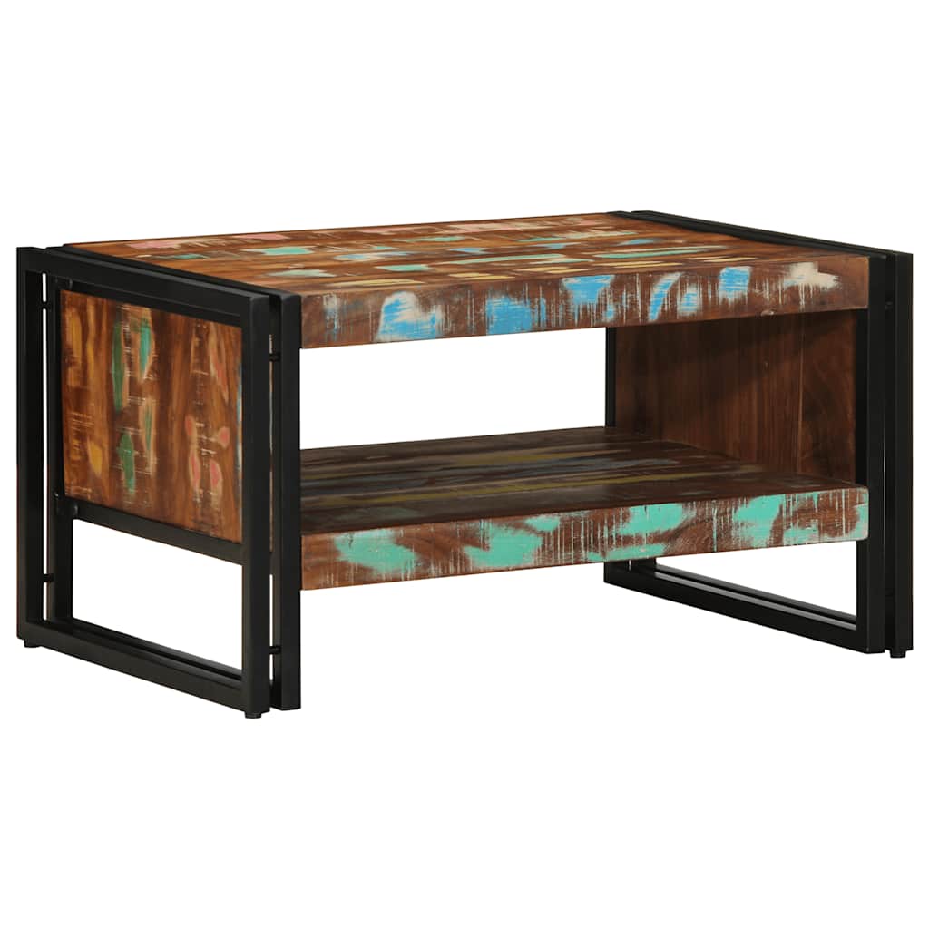 vidaXL Coffee Table Multicolour 70x50x38 cm Solid Wood Reclaimed