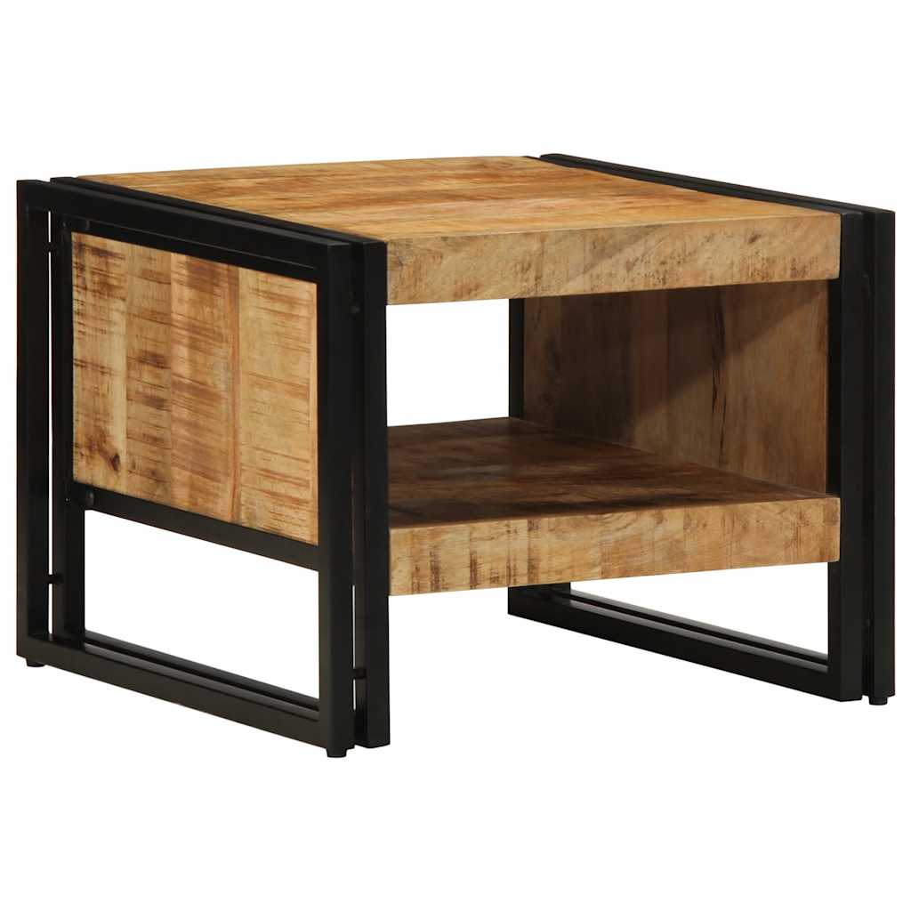 vidaXL Coffee Table 50x50x38 cm Solid Rough Wood Mango