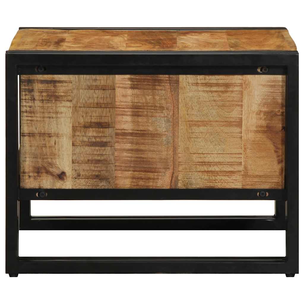 vidaXL Coffee Table 50x50x38 cm Solid Rough Wood Mango