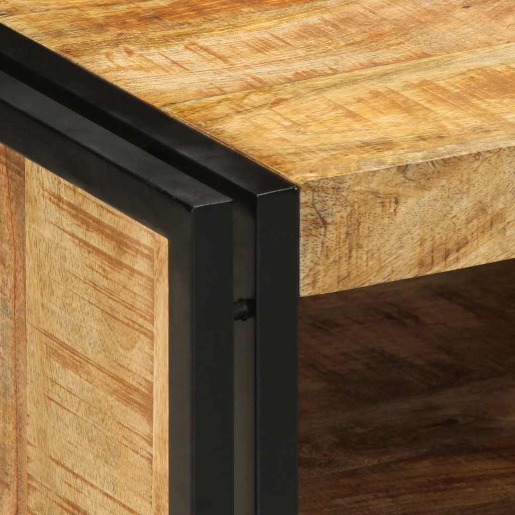 vidaXL Coffee Table 50x50x38 cm Solid Rough Wood Mango