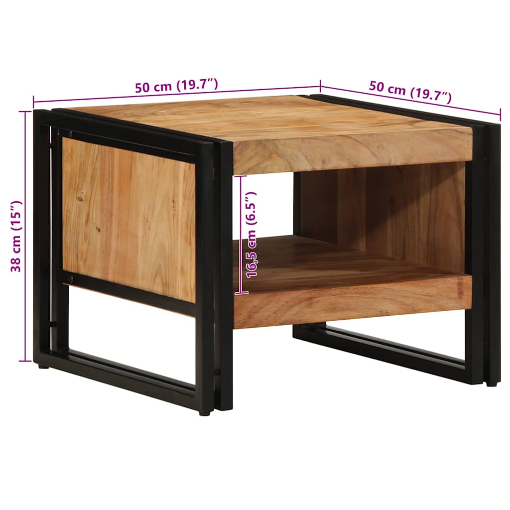vidaXL Coffee Table 50x50x38 cm Solid Wood Acacia