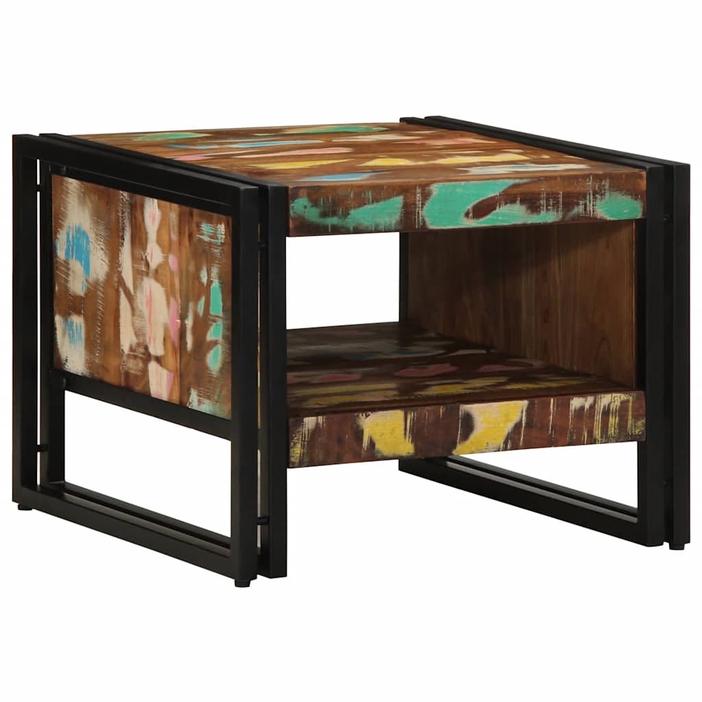 vidaXL Coffee Table Multicolour 50x50x38 cm Solid Wood Reclaimed