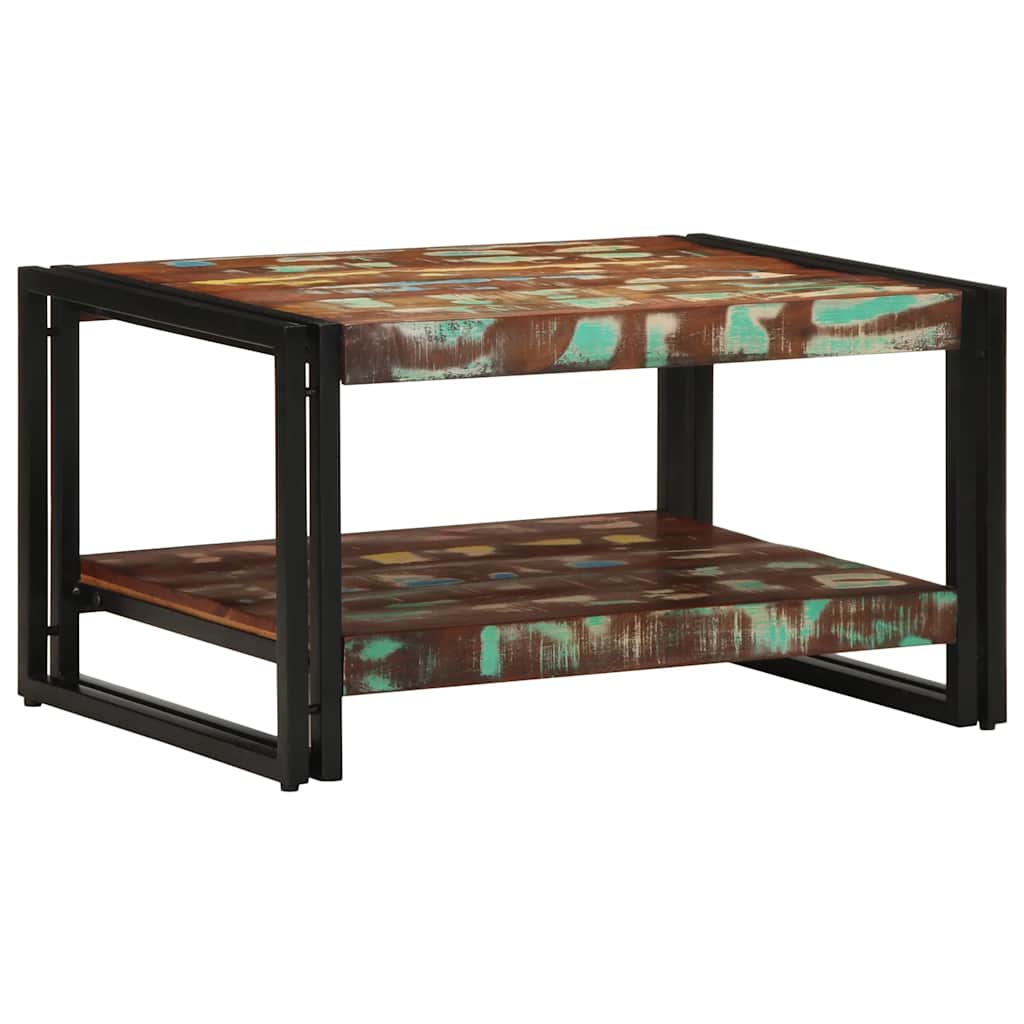 vidaXL Coffee Table Multicolour 70x50x38 cm Solid Wood Reclaimed