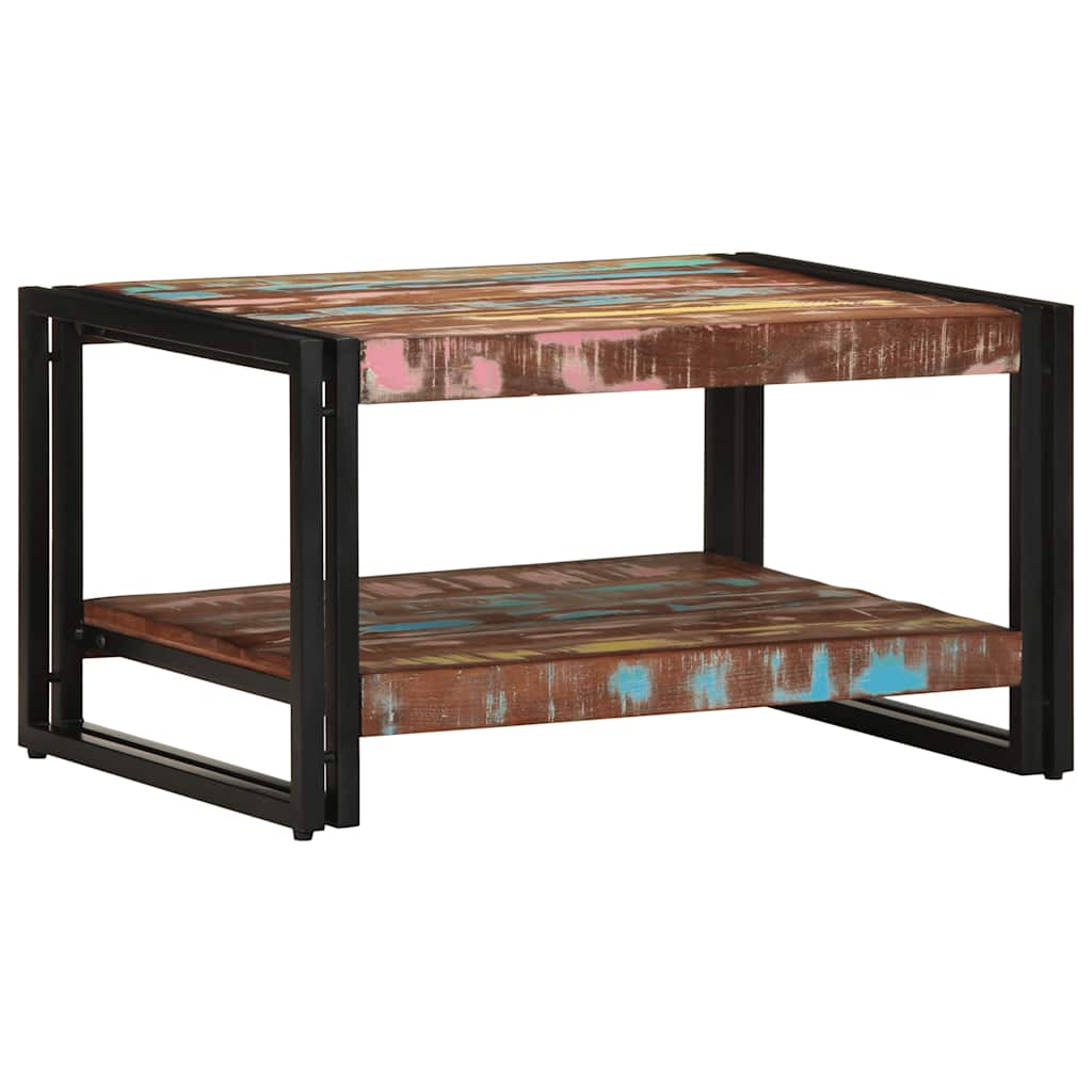 vidaXL Coffee Table Multicolour 70x50x38 cm Solid Wood Reclaimed