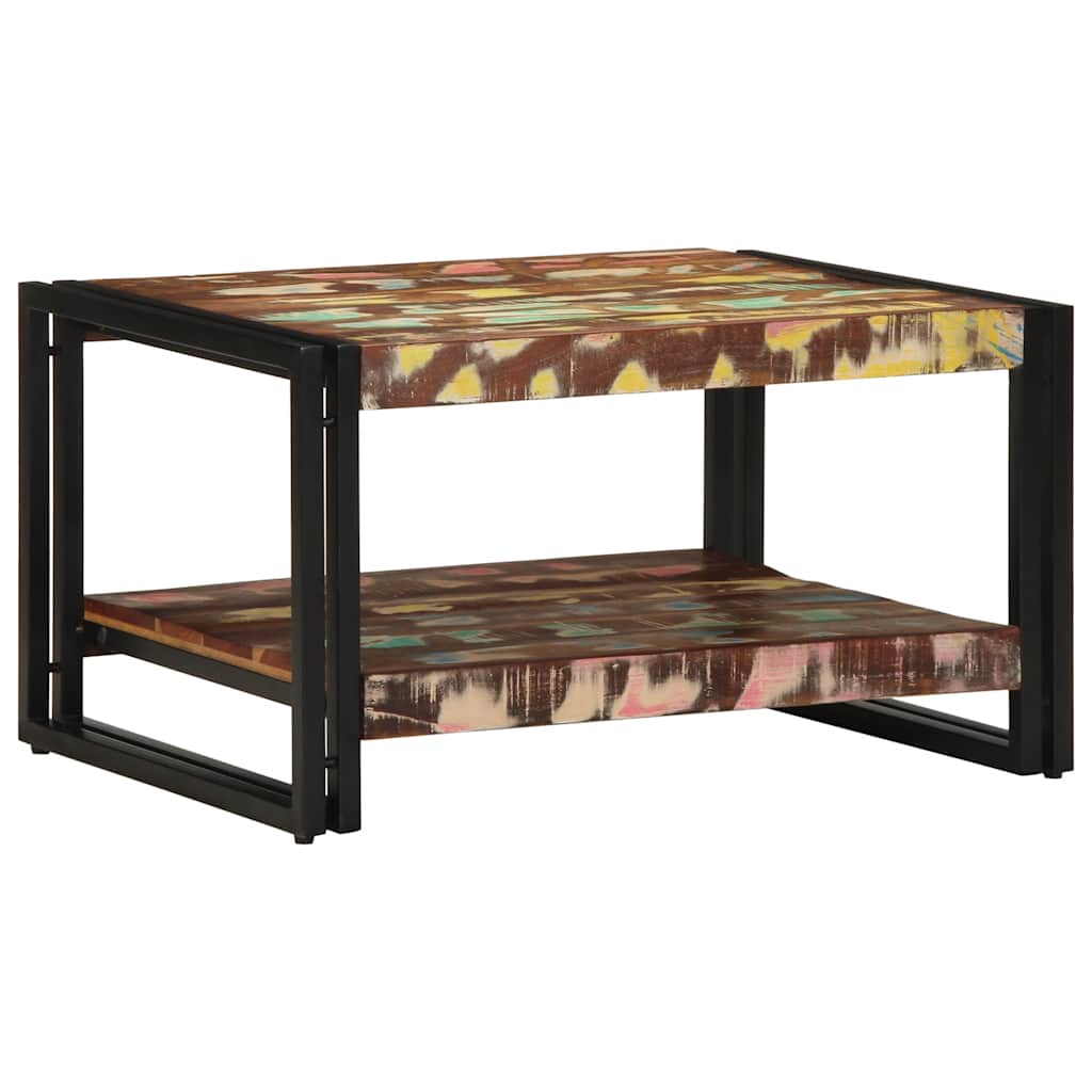 vidaXL Coffee Table Multicolour 70x50x38 cm Solid Wood Reclaimed