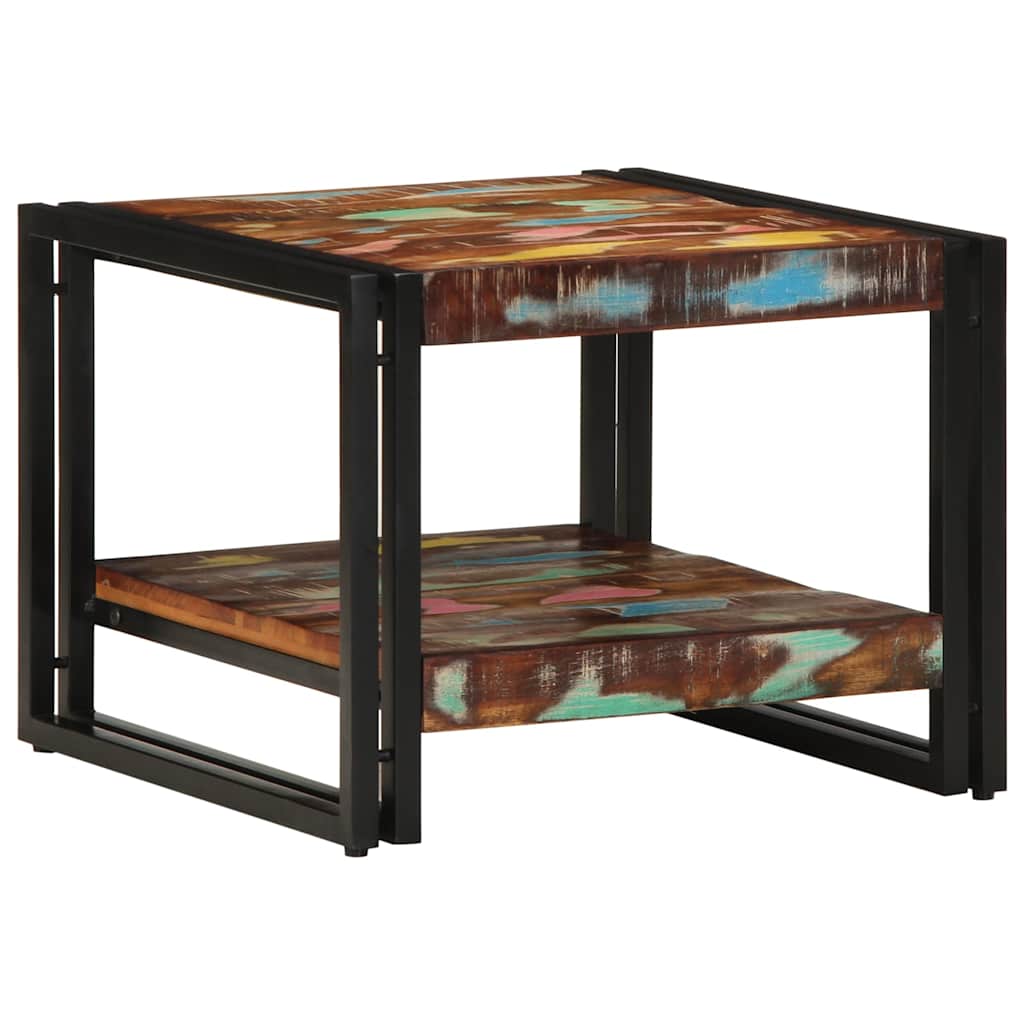 vidaXL Coffee Table Multicolour 50x50x38 cm Solid Wood Reclaimed
