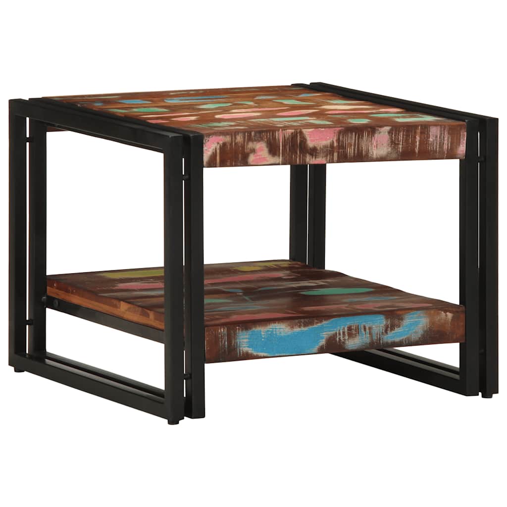 vidaXL Coffee Table Multicolour 50x50x38 cm Solid Wood Reclaimed