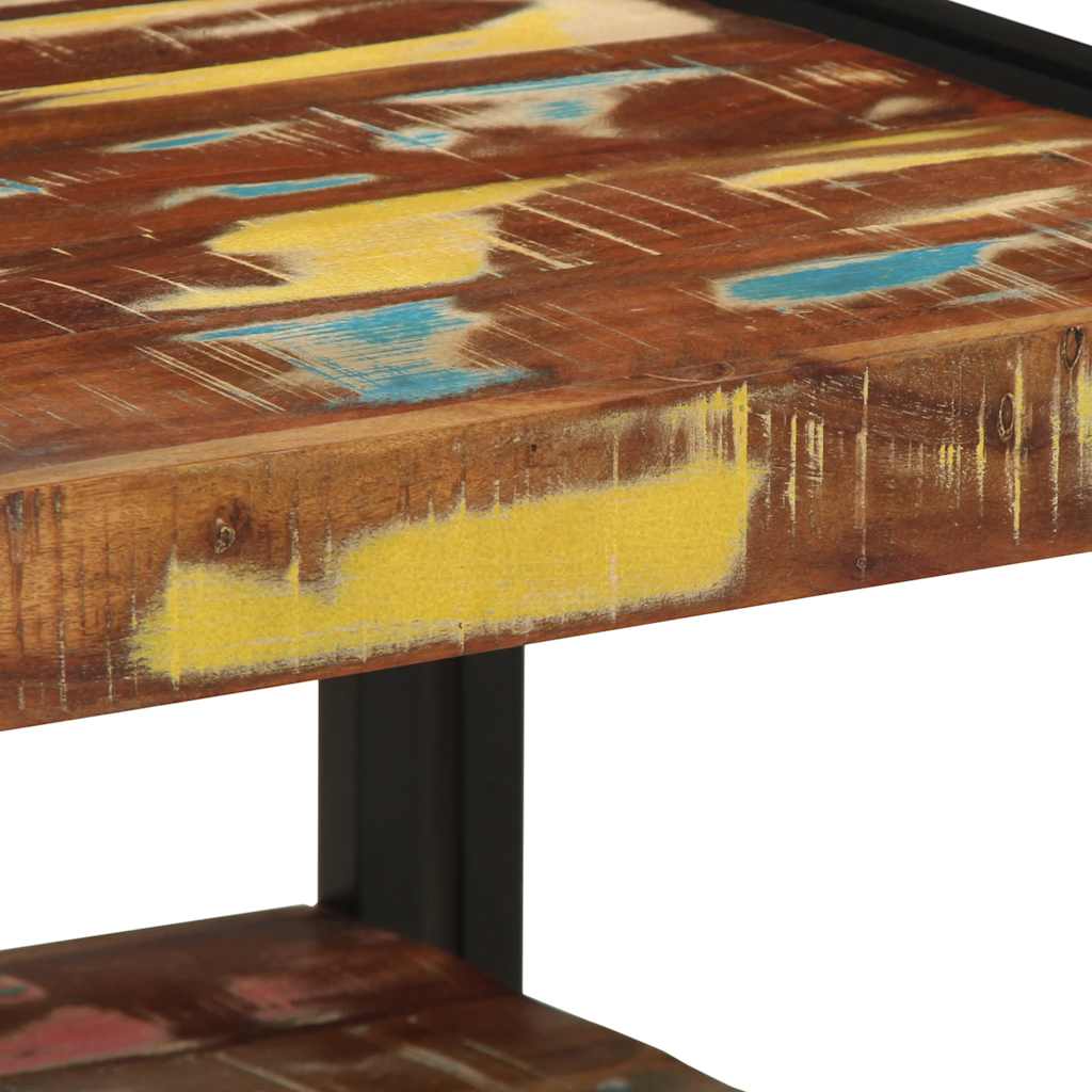 vidaXL Coffee Table Multicolour 50x50x38 cm Solid Wood Reclaimed