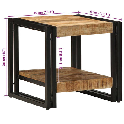 vidaXL Coffee Table Brown 40 x 40 x 38 cm Solid Mango Wood