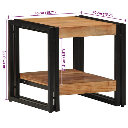 vidaXL Coffee Table Brown 40 x 40 x 38 cm Solid Acacia Wood