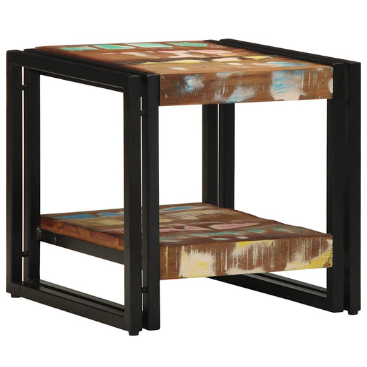 vidaXL Coffee Table Multicolour 40 x 40 x 38 cm Solid reclaimed wood