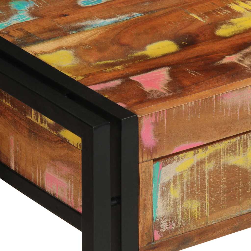 vidaXL Console Table Multicolour 120 x 33 x 75 cm Solid Reclaim Wood