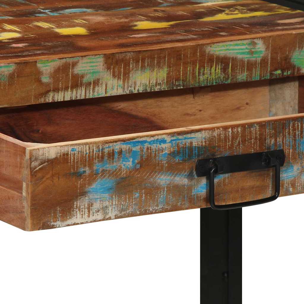 vidaXL Console Table Multicolour 120 x 33 x 75 cm Solid Reclaim Wood