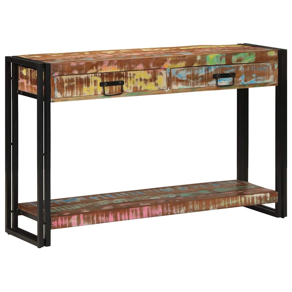 vidaXL Console Table Multicolour 120 x 33 x 75 cm Solid Reclaim Wood