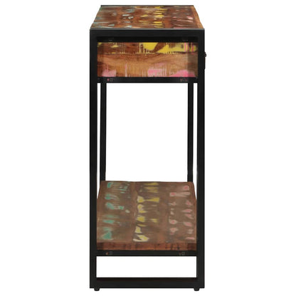 vidaXL Console Table Multicolour 120 x 33 x 75 cm Solid Reclaim Wood