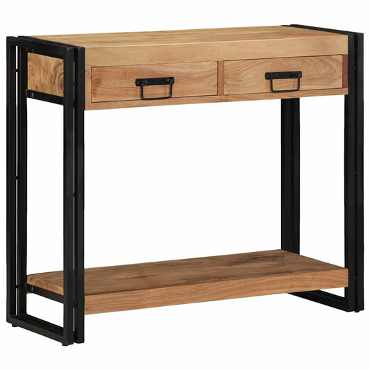 vidaXL Console Table Brown 90 x 33 x 75 cm Solid Acacia Wood