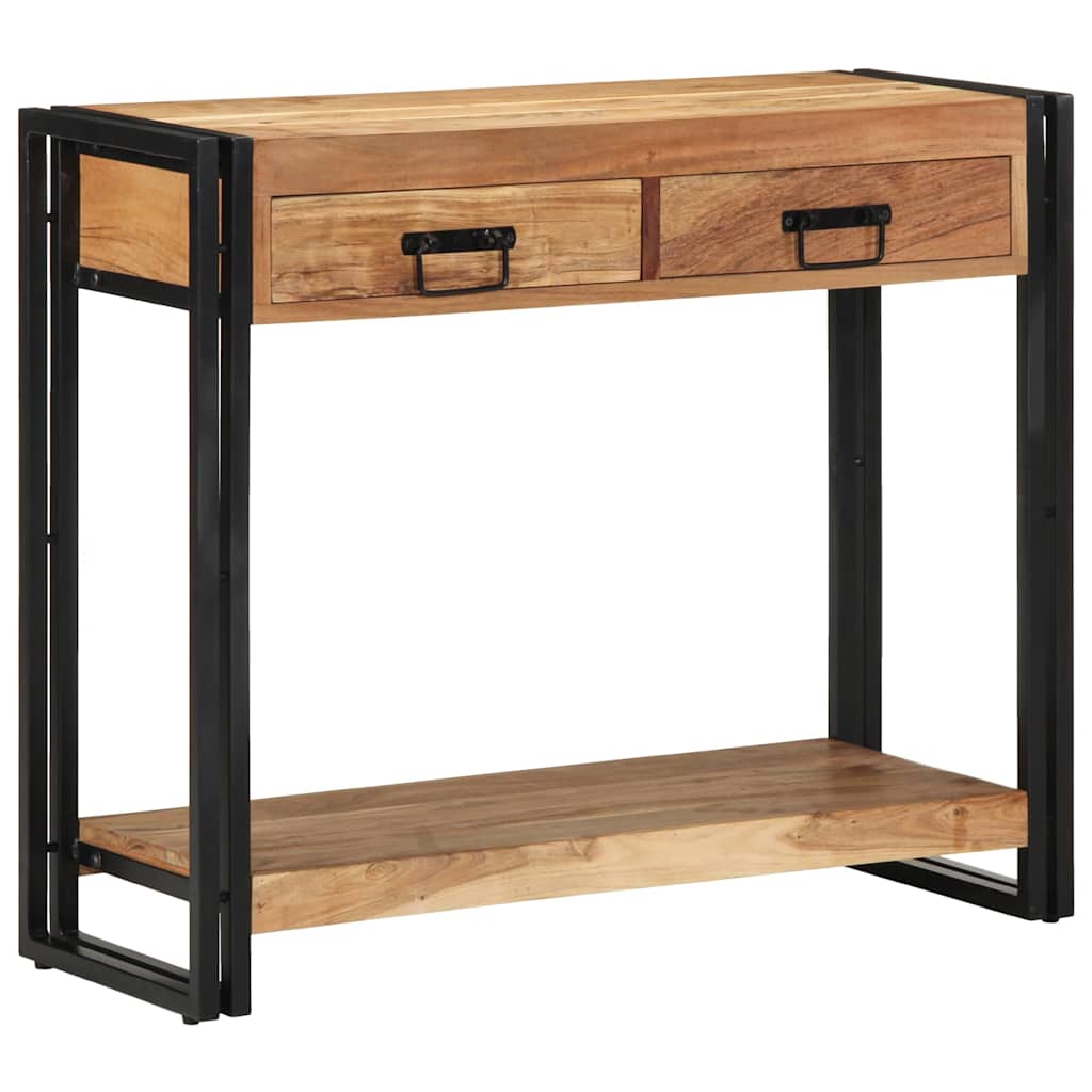 vidaXL Console Table Brown 90 x 33 x 75 cm Solid Acacia Wood