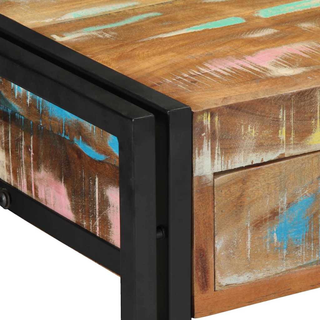 vidaXL Console Table Multicolour 90 x 33 x 75 cm Solid Reclaim Wood