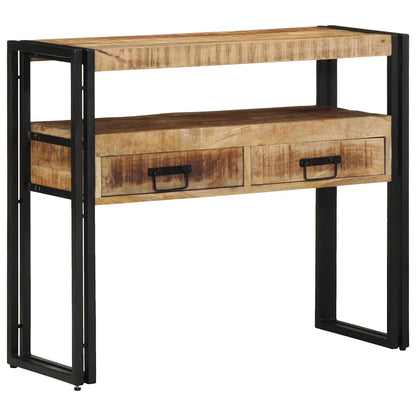 vidaXL Console Table with Shelf Brown 90 x 33 x 75 cm Solid Mango Wood