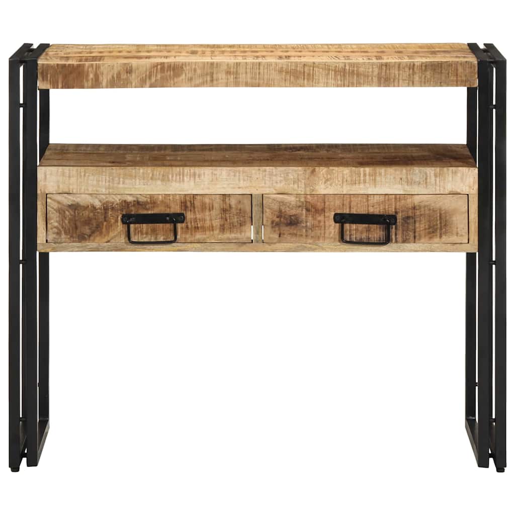 vidaXL Console Table with Shelf Brown 90 x 33 x 75 cm Solid Mango Wood