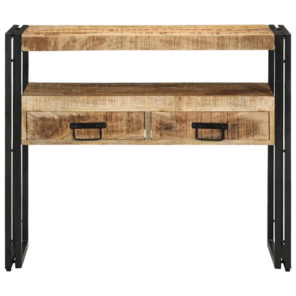 vidaXL Console Table with Shelf Brown 90 x 33 x 75 cm Solid Mango Wood