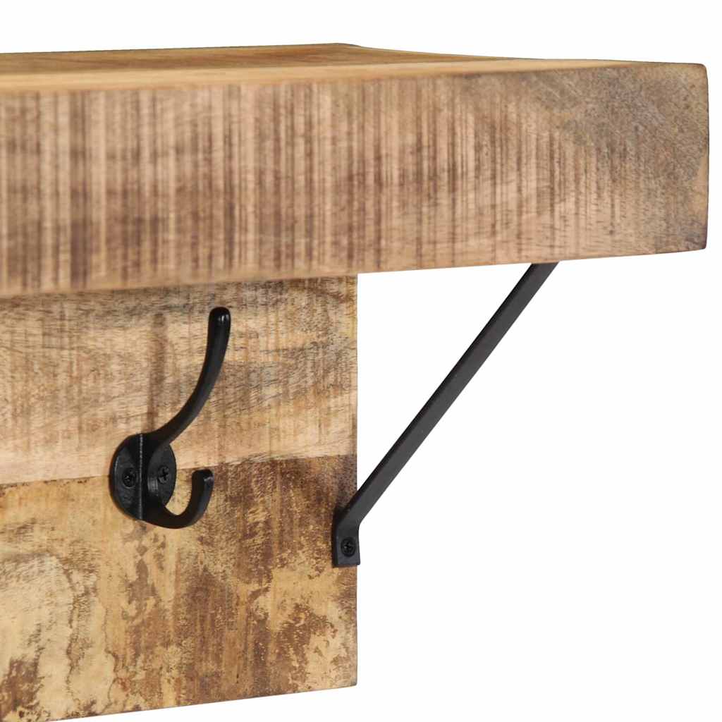 vidaXL Coat Rack Wall-mounted Brown 73 x 19 x 23 cm Solid Mango wood