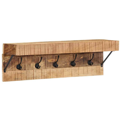 vidaXL Coat Rack Wall-mounted Brown 73 x 19 x 23 cm Solid Mango wood