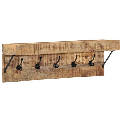 vidaXL Coat Rack Wall-mounted Brown 73 x 19 x 23 cm Solid Mango wood
