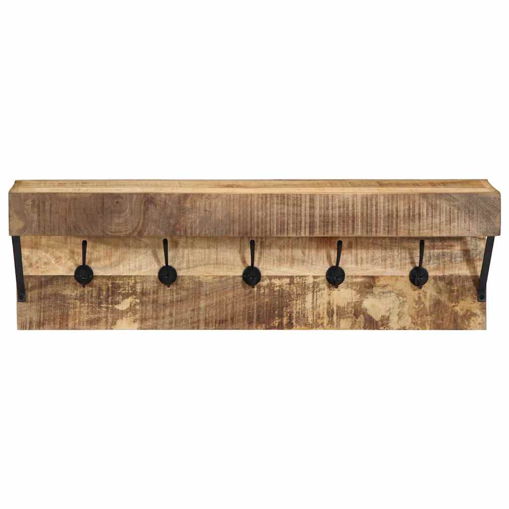 vidaXL Coat Rack Wall-mounted Brown 73 x 19 x 23 cm Solid Mango wood