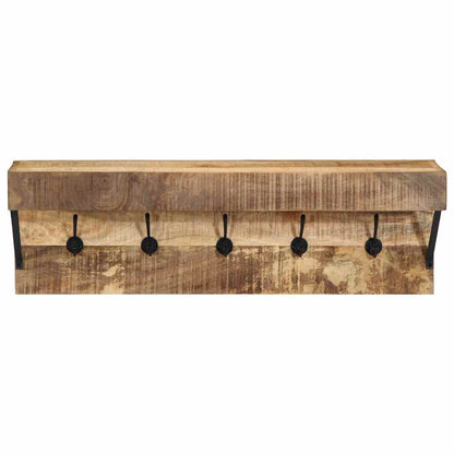 vidaXL Coat Rack Wall-mounted Brown 73 x 19 x 23 cm Solid Mango wood
