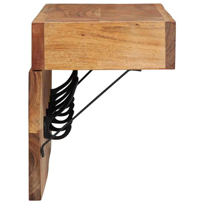 vidaXL Coat Rack Wall-mounted Brown 73 x 19 x 23 cm Solid Acacia wood