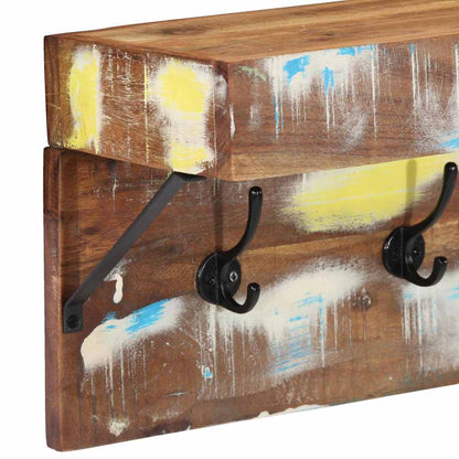 vidaXL Coat Rack Multicolour 73 x 19 x 23 cm Solid Reclaim wood