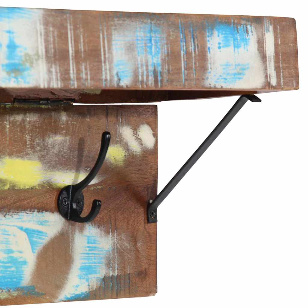 vidaXL Coat Rack Multicolour 73 x 19 x 23 cm Solid Reclaim wood