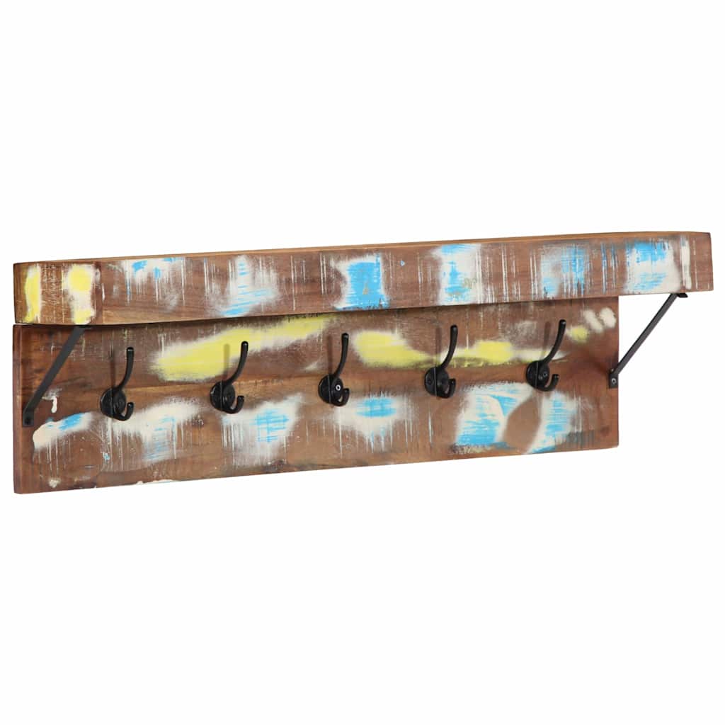 vidaXL Coat Rack Multicolour 73 x 19 x 23 cm Solid Reclaim wood