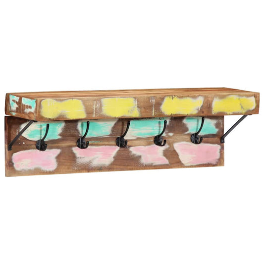 vidaXL Coat Rack with Shelf Brown 73 x 19 x 23 cm Solid Reclaim wood