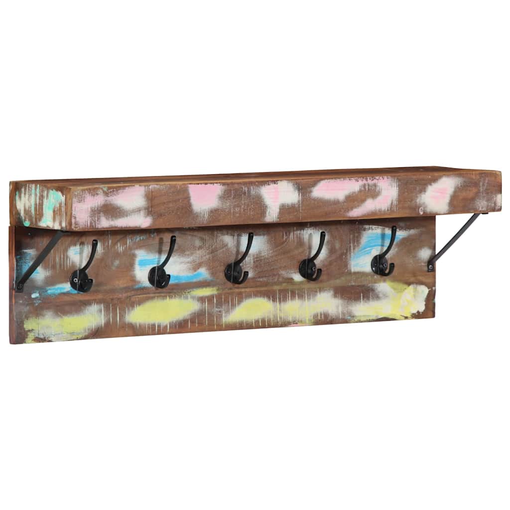 vidaXL Coat Rack Multicolour 73 x 19 x 23 cm Solid Reclaim wood