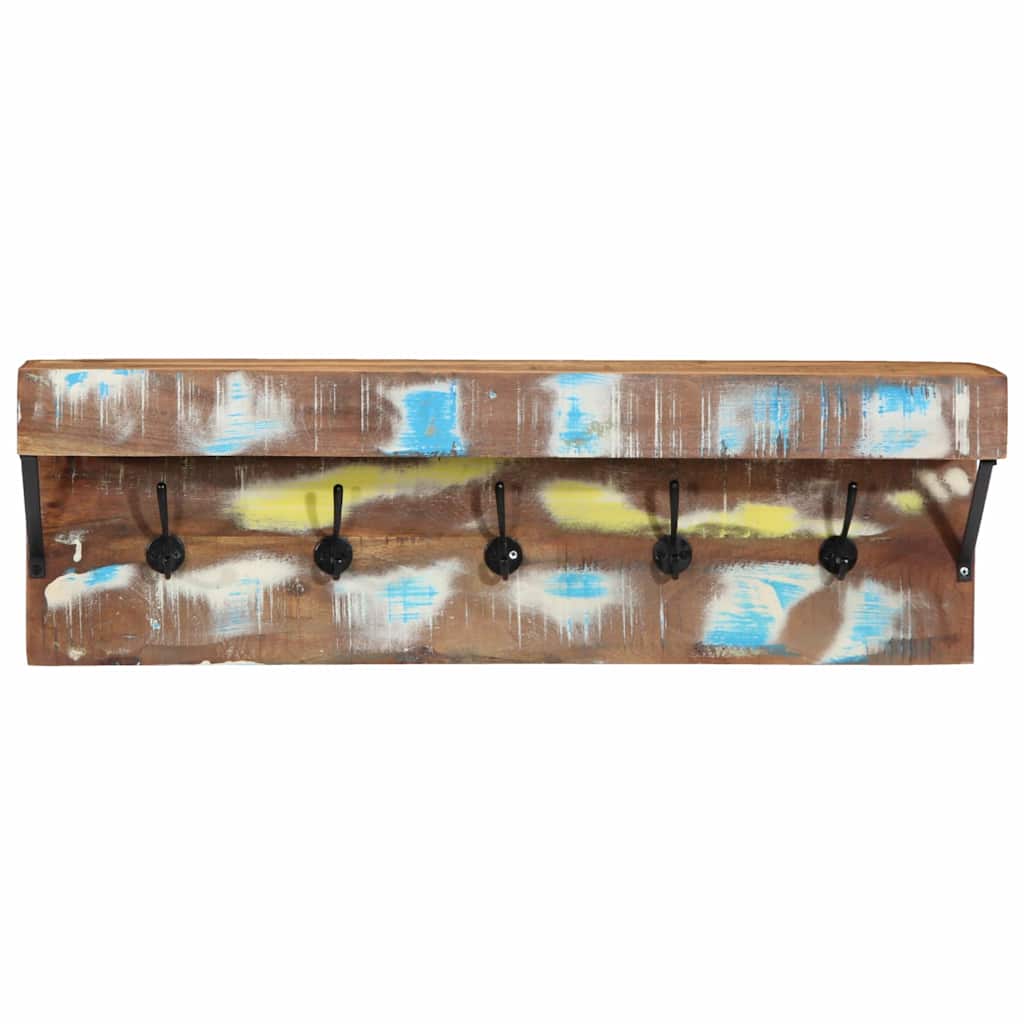 vidaXL Coat Rack Multicolour 73 x 19 x 23 cm Solid Reclaim wood