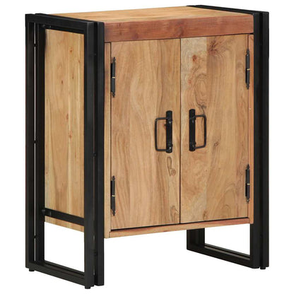 vidaXL Shoe Cabinet with Shelf Brown 56 x 35 x 70 cm Solid Acacia wood