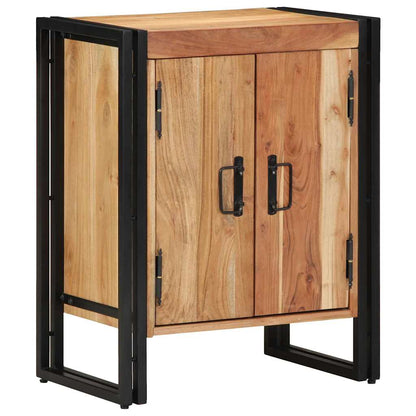 vidaXL Shoe Cabinet with Shelf Brown 56 x 35 x 70 cm Solid Acacia wood